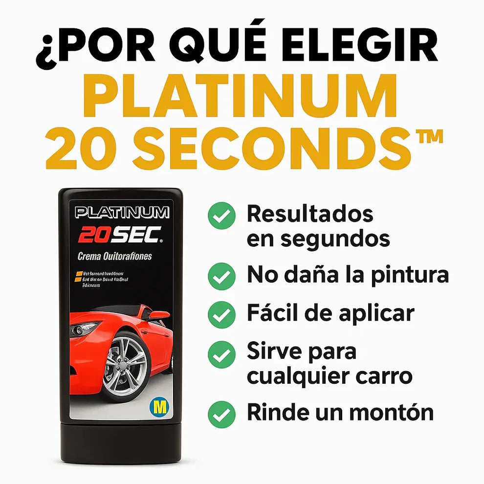 Platinum 20 Sec.™ — Ese rayón que ves cada mañana— Desaparece en 20 Seg